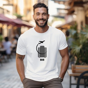 BRB Suitcase Travel T-shirts Unisex - Grafisch T-shirt geïnspireerd door Solo Travel voor de avontuurlijke reiziger. T-shirts voor uw reislustige reis