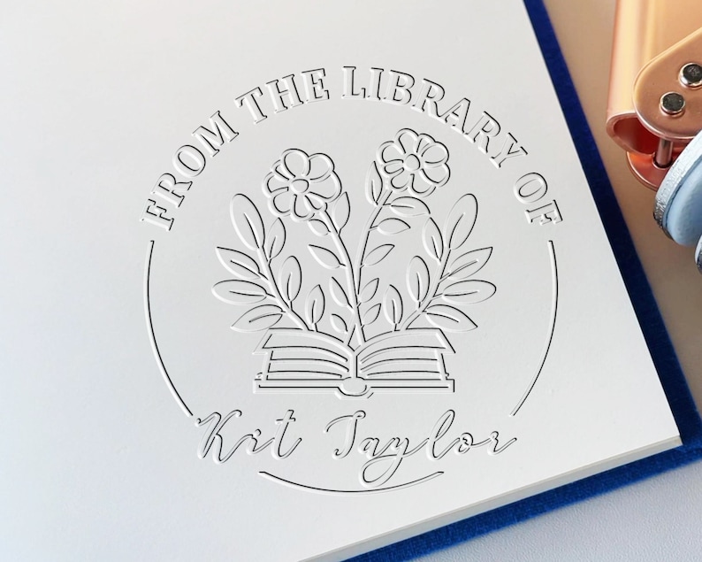 Custom Book Embosser Personalize Each Page With Initials or a