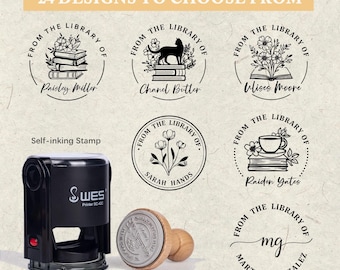 Book Stamp Personalized | Custom Stamp | Personalized Self Inking Stamp | From the Library of Stamp | Book Lover Gift | Birthday Gift