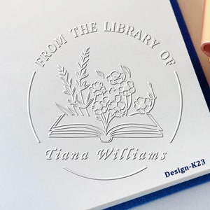 Grabador de libros personalizado, sello de libro personalizado, sello de grabador de biblioteca, regalo para amantes de los libros, grabador para libros, de la biblioteca de, grabador de libros