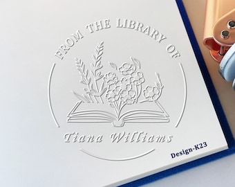Grabador de libros personalizado: sello de biblioteca personalizado, regalo para amantes de los libros