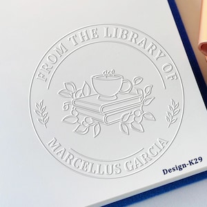 Grabador de libros personalizado, sello de libro personalizado, regalo para amantes de los libros, sello grabador de biblioteca, de la biblioteca de, grabador para libros, grabador de libros