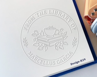 Grabador de libros personalizado: sello de biblioteca personalizado, regalo para amantes de los libros