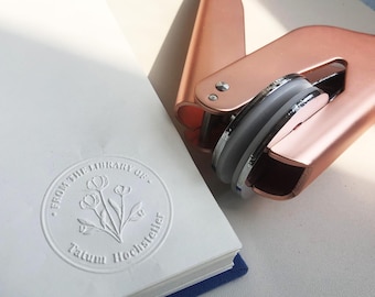 Personalized Book Embosser: Custom Library Stamp, Book Lover Gift