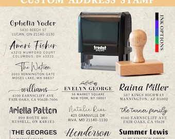 Sello de dirección personalizado: 20 diseños / Personalización gratuita para bodas, inauguraciones y negocios