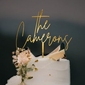 Rustic Personalized Wedding Cake Topper Custom Cake Topper for Wedding Engagement Cake Topper for Bridal Shower Wedding Gift Birthday Topper