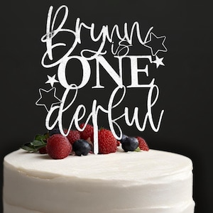 First Birthday Cake Topper Personalized Moon Stars Birthday Cake Topper Lunar Space Cake Topper Name Cake Topper Galaxy Cake Topper