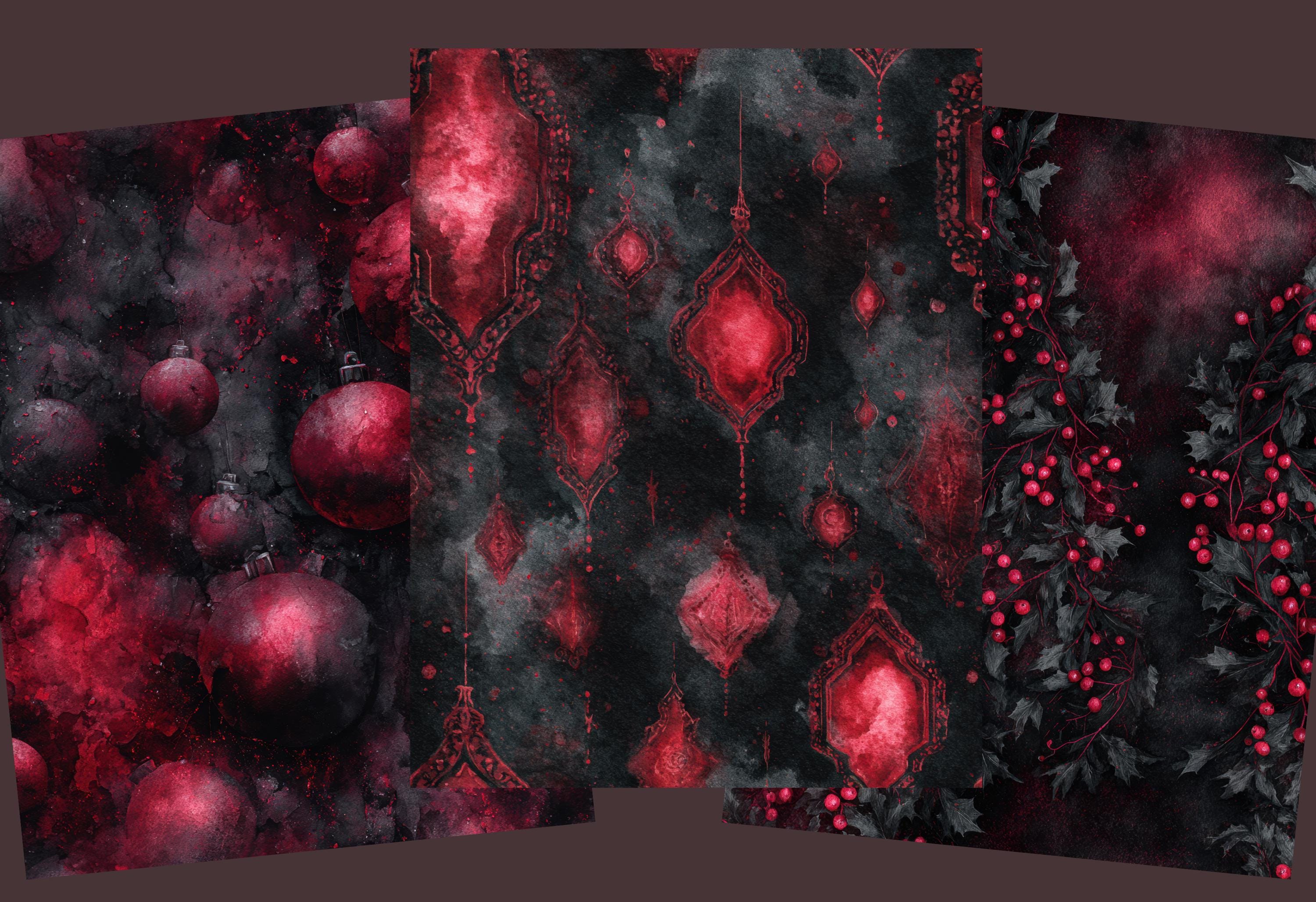 Goth Christmas Seamless Pattern, Gothic Vampire Holidays Tile Patterned ...
