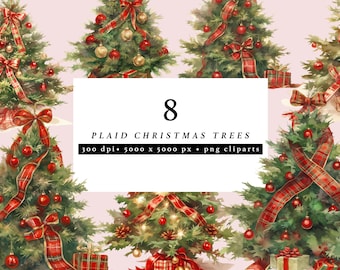 Plaid Christmas Tree Png, Checkered Christmas Tree Clipart Cozy Christmas Tree, Traditional Christmas Png, Rustic Christmas Trees Png Design