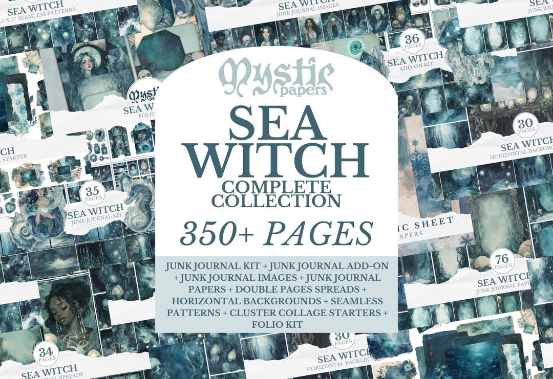Sea Witch Junk Journal Mega Bundle, Ocean Witch Complete Collection ...