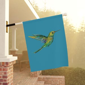 Garten, Haus Banner, Kolibri Flagge, doppelseitige Flagge, Gärtner Flagge, Hauseinweihungsgeschenk, kundenspezifische Hofdekor, im Freienhaus saisonale Flagge