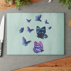 Tempered Glass Cutting Board, 2 sizes, Stylish Food Prep Accessory, Functional Kitchen Art, Charcuterie Board, Perfect gift for Home Chefs