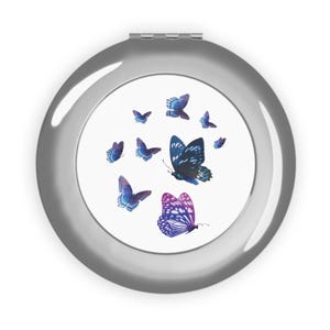 Portable Compact Travel Mirror - Lightweight On-the-Go Makeup Mirror, Folding Pocket Mirror for Traveling, Vanity, and Touch-Ups, Small