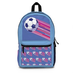 Soccer-Themed Backpack, Sports Gear for Young Athletes, Perfect for School, Travel, & Outdoor, Personalized Backpack, Back to School