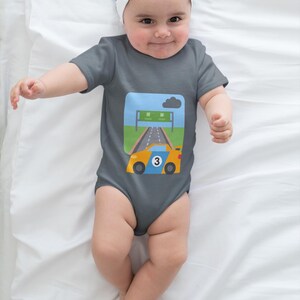 Body niemowlęce z cienkiej dzianiny, ubranko dla niemowląt z motywem samochodu wyścigowego, jednoczęściowe zapięcie na napy, 100% bawełny w jednolitych kolorach, kolory mieszane/wrzosowe, prezent dla dziecka