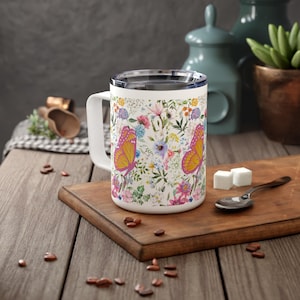 Thermobecher 10oz, Reisebecher mit Deckel, Edelstahl, Blei / BPA frei, für Zuhause und im Büro, Kaffeebecher, Teetasse, Teetasse