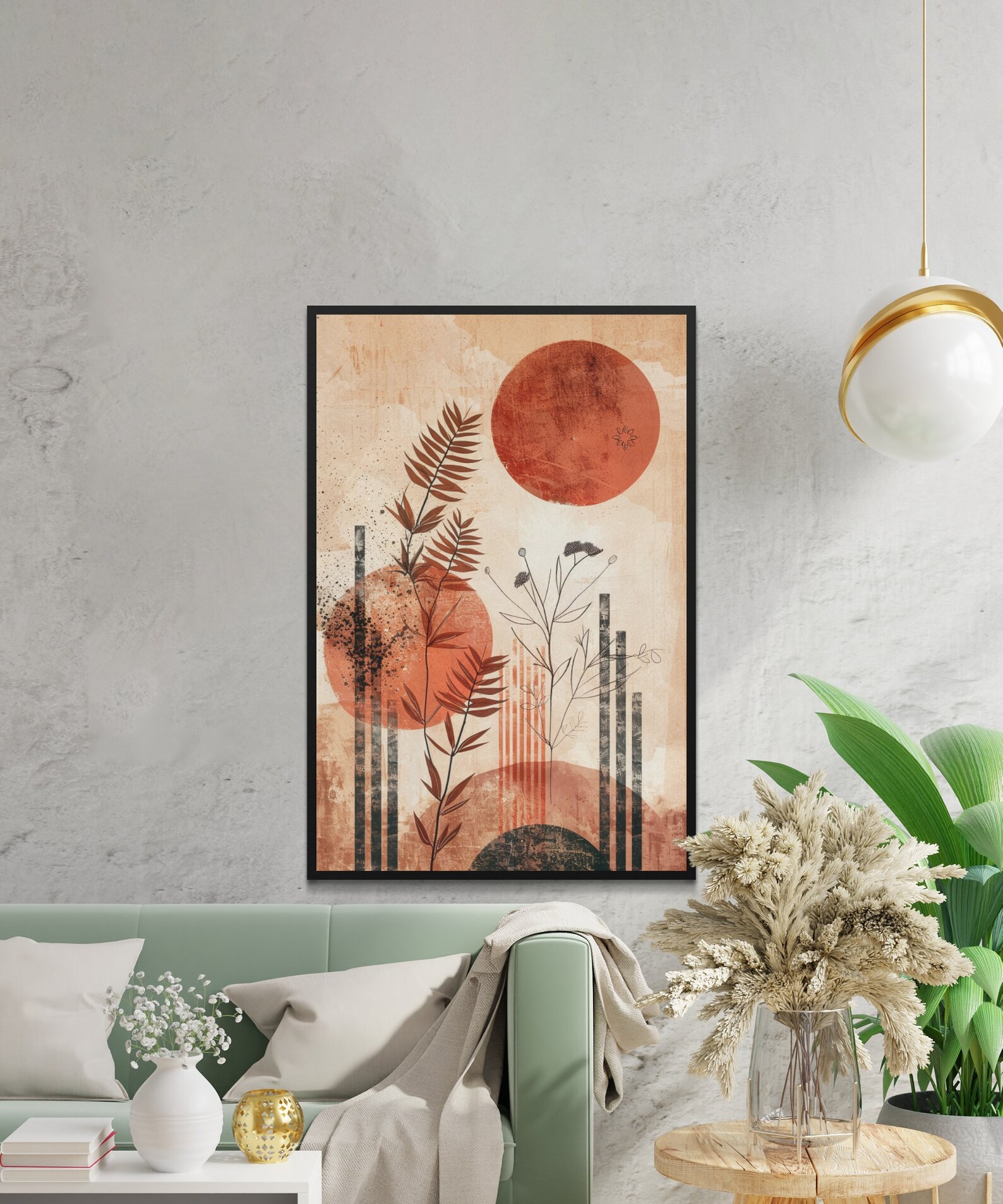 Boho Wall Art, Abstract Wall Decor, Digital Download, Modern Art Prints ...