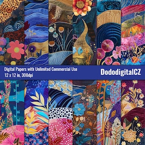 Under the Sea Digital Paper | Unlimited Commercial Use | Patterned Paper | Texture | Abstract | Feminine | Whimsical | Scrapbook | Printable