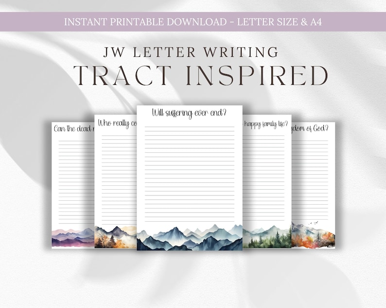 JW Tract Inspired Letter Writing Pioneer Letter Writing With Scriptures Campaign Printable ...