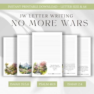 JW No More Wars Letter Writing Pioneer Letter Writing With Scriptures Campaign Printable Ministry Letters Hope For The Future