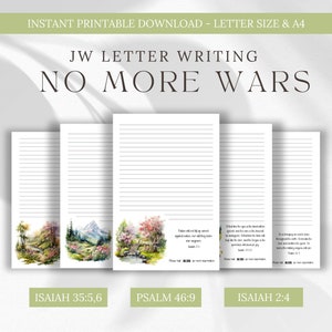 JW No More Wars Letter Writing Pioneer Letter Writing With Scriptures Campaign Printable Ministry Letters Hope For The Future