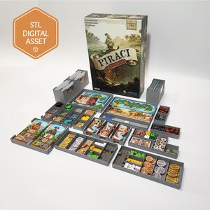 Piraten von Maracaibo-Einsatz | STL-Organizer | Passend für Bermuda Triangle, Commanders & alle Erweiterungen | 3D-gedruckte Spieldateien