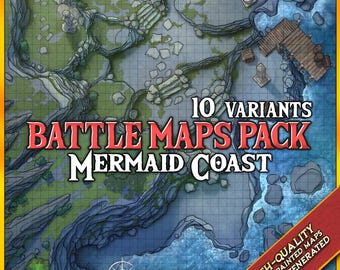Coast Battlemap | DnD Battle Maps, D&D, Dungeons and Dragons, Map Collection, Dungeon Master Gifts, Roll20, Foundry, VTT