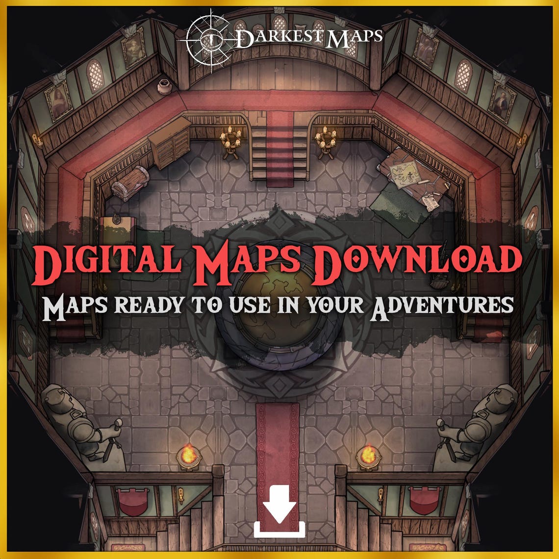 Guild Interior Battlemap | Dnd Battle Maps, D&D, Dungeons and Dragons ...