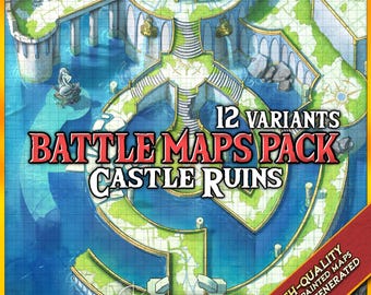 Castle Ruins Battlemap | DnD Battle Maps, D&D, Dungeons and Dragons, Map Collection, Dungeon Master Gifts, Roll20, Foundry, VTT