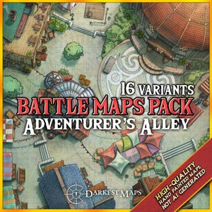 Battlemap Fantasy City | DnD Battle Maps, D&D, Dungeons and Dragons, Map Collection, Dungeon Master Gifts, Roll20, Foundry, VTT