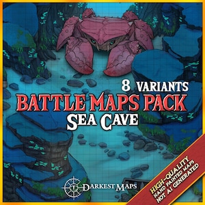 Seehöhlen Bafle Map | DnD Maps, D&D, Kartensammlung, Dungeon Master Geschenke, Roll20, Fiction, VTT