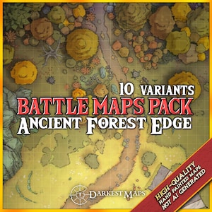 Wald Map | DnD Maps, D&D, Kartensammlung, Dungeon Master Geschenke, Roll20, Fiction, VTT