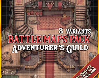 Guild Interior Battlemap | DnD Battle Maps, D&D, Dungeons and Dragons, Map Collection, Dungeon Master Gifts, Roll20, Foundry, VTT