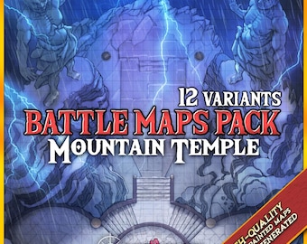 Temple Battlemap | DnD Battle Maps, D&D, Dungeons and Dragons, Map Collection, Dungeon Master Gifts, Roll20, Foundry, VTT