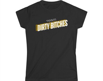 Rolig lerlöpningströja, Let's Get Dirty Bitches-tröja, hinderbanetröja, fräck fitness-tröja för kvinnor, laglöpningströjor, gruppträning