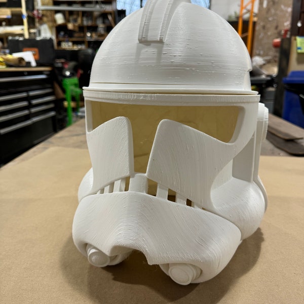 Phase 2 Clone Trooper Helmet - Raw PLA Print