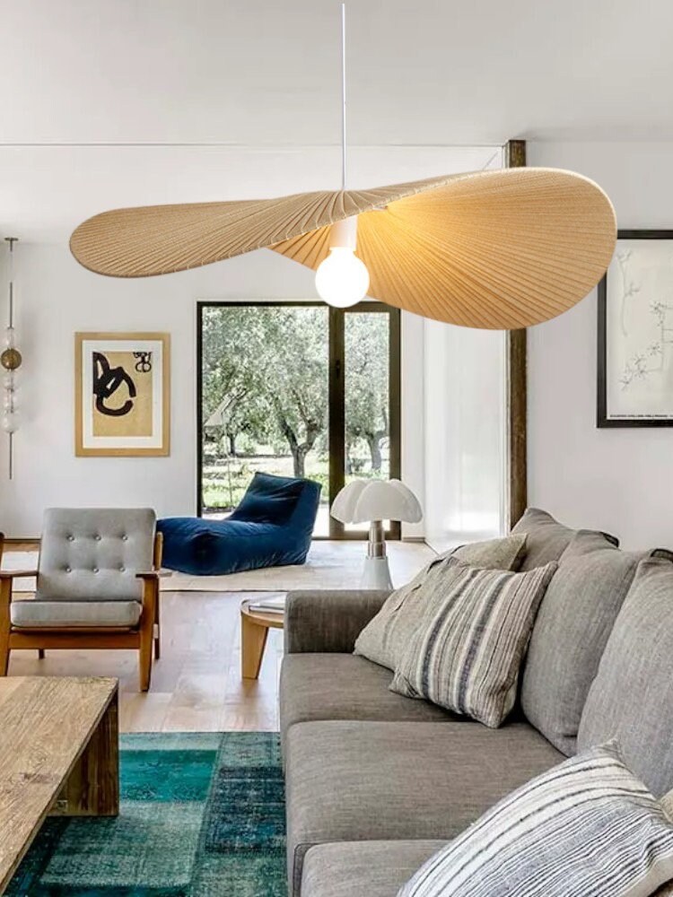 French Cream Glass Wind Pendant Lamp
