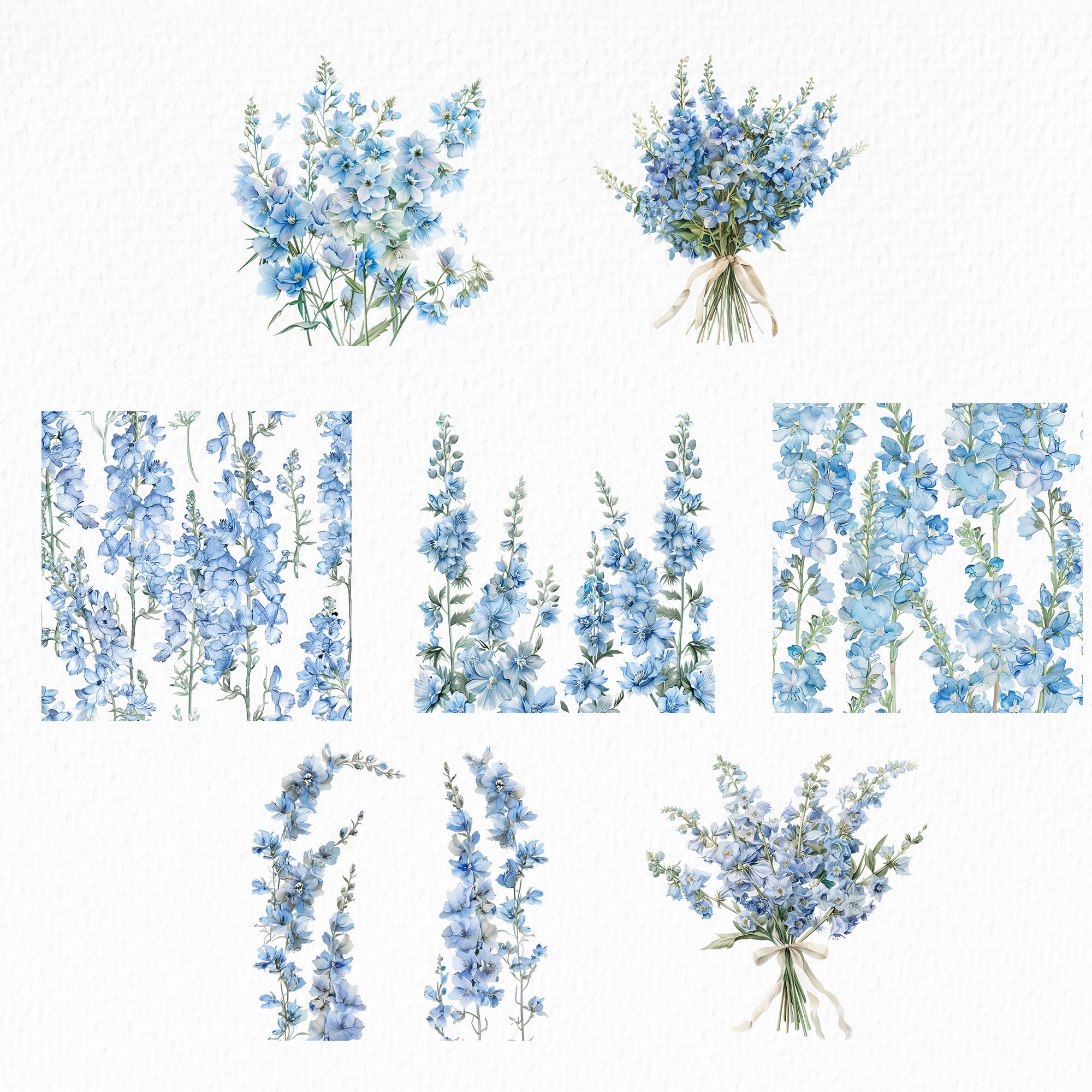 Dusty Blue Clipart, Dusty Blue Flower, Pale Dusty Blue, Blue Flower
