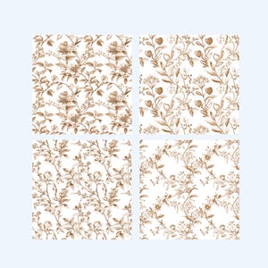 Neutral Toile Seamless Pattern, Brown Toile Background, Chinoiserie ...