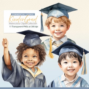 Baby graduierter, Vorschul Abschluss, Graduierung Clipart, Mädchen, Junge, Studenten Clipart, Kindergarten, süße Abschlussfeier, kleine bestandene