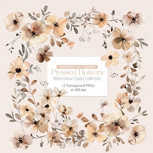 ClipArt-collectie geperste bloemen