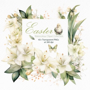 Collezione di clipart dell'acquerello di Pasqua