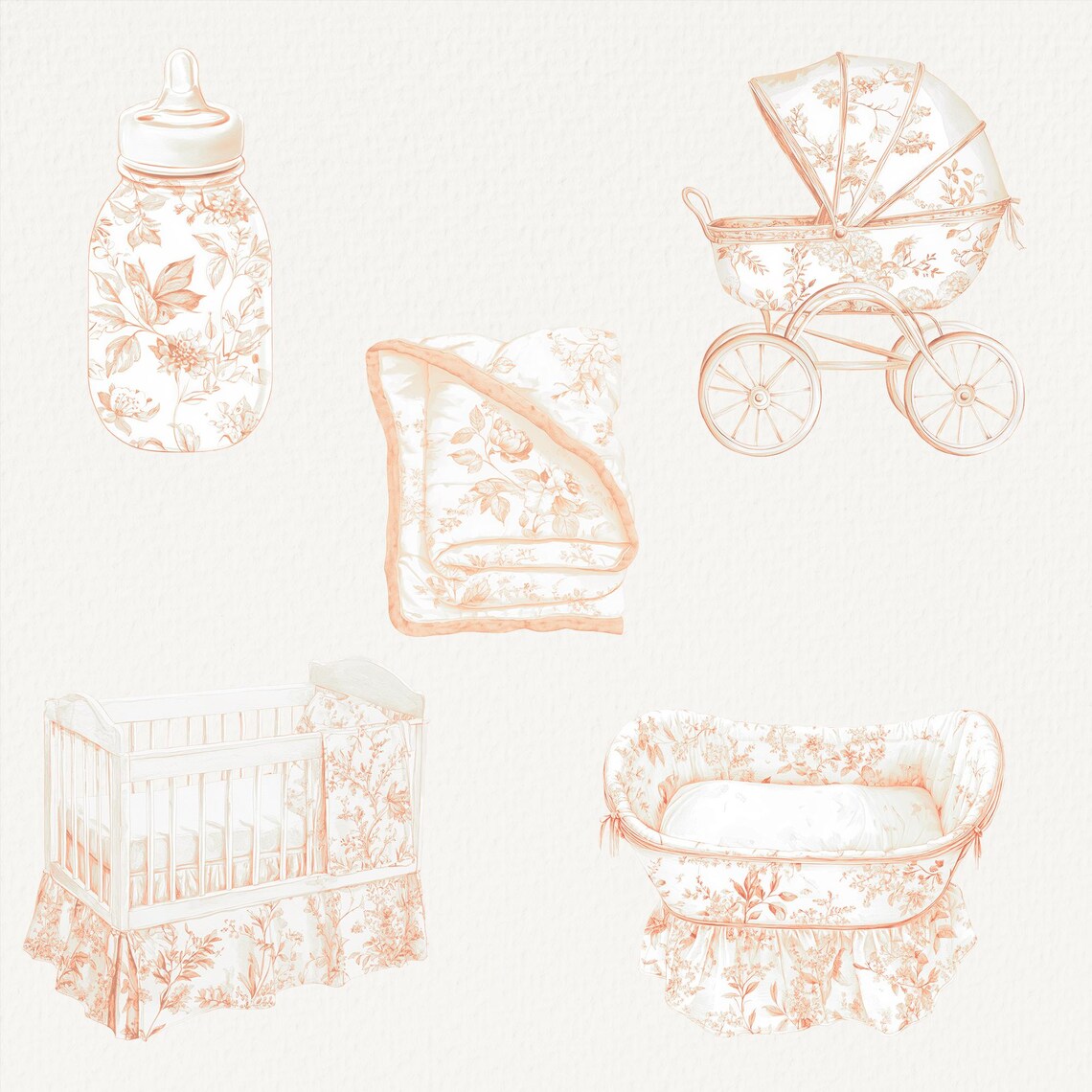 Toile Nursery Clipart, Toile Clipart, Chinoiserie Png, French Toil De ...