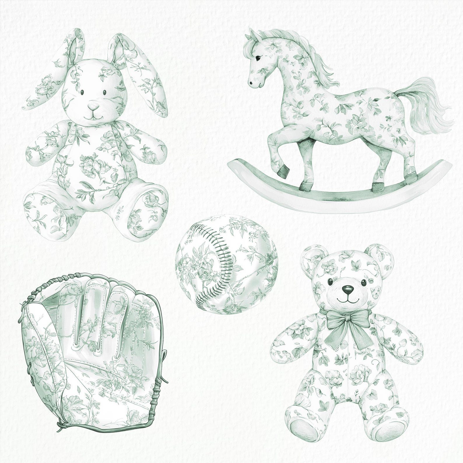 Toile Nursery Clipart, Toile Clipart, Chinoiserie Png, French Toil De ...