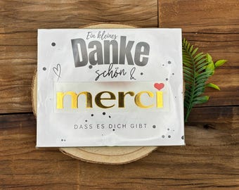 Merci Banderole - small thank you - gift wrapping - chocolate banderoles - birthday gift - Merci