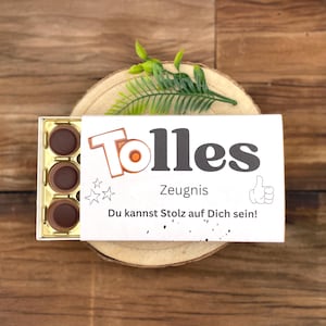 Toffifee Banderole - Tolles Zeugnis - Geschenk zum Zeugnis - Digitaler Ausdruck - PDF - Banderole - Sofort Download - Schokoladen Verpackung