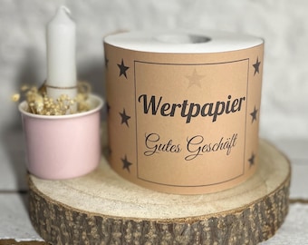 Klopapierbanderole, Geldgeschenk,Geschenk für Freunde, Toilettenpapier, lustiges Geschenk, zum Einzug, Familie, Ersatzrolle, Wertpapier