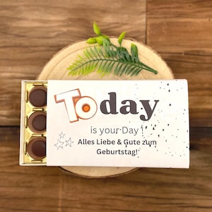 Toffifee Banderole - Feliz Aniversário - Presente de Aniversário - Impressão Digital - PDF - Embalagem de Chocolate - Download Instantâneo