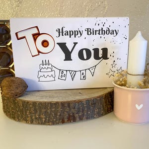 Toffifee-verpakking - Gefeliciteerd met je verjaardag - Verjaardagscadeau - Digitale print - PDF - Verpakking - Chocoladeverpakking - Direct downloaden