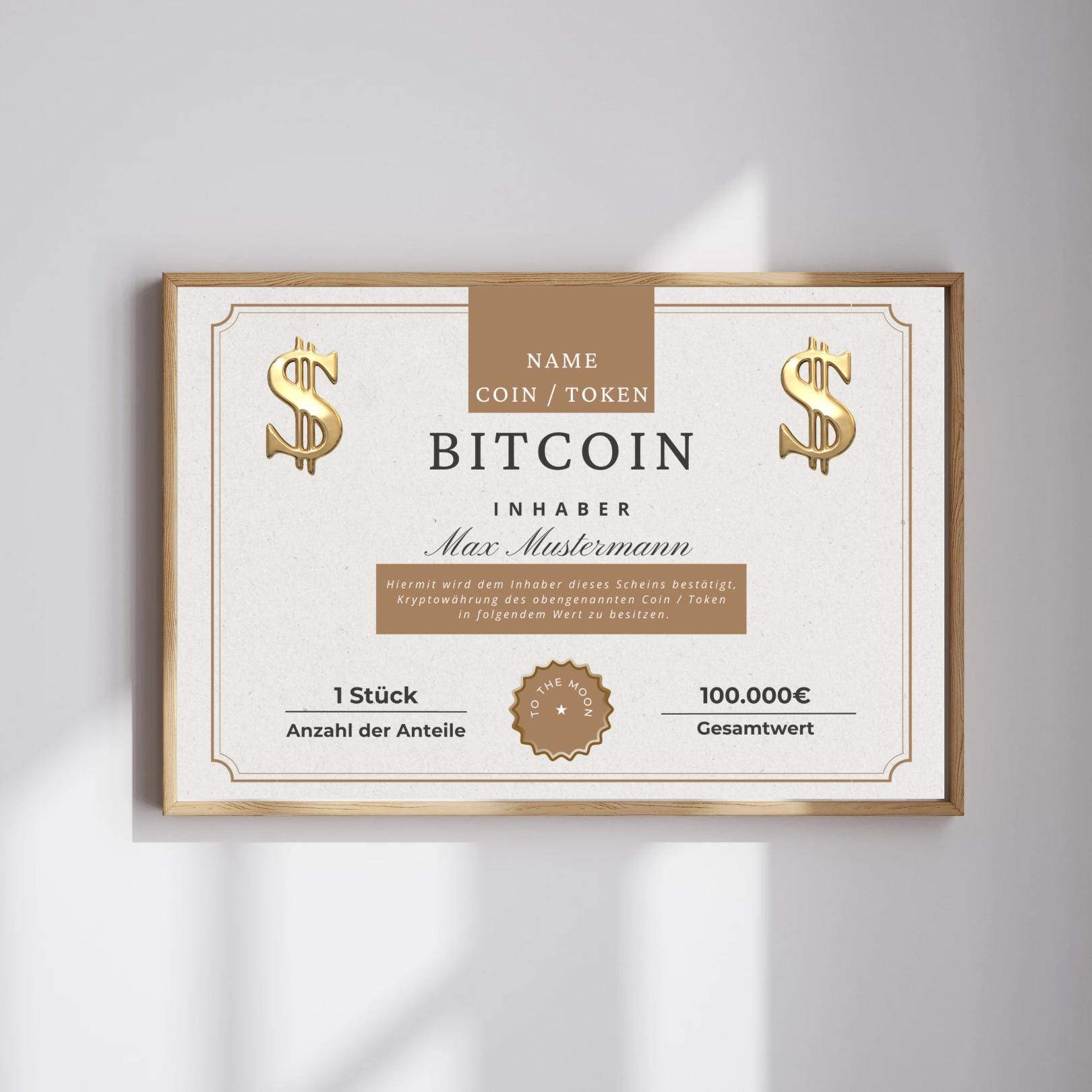 暗号証明書 / 株券 / 現金ギフト / PDF / ビットコイン / デジタルプリントアウト / Solana / XRP / パーソナライズ /  株 - Etsy 日本